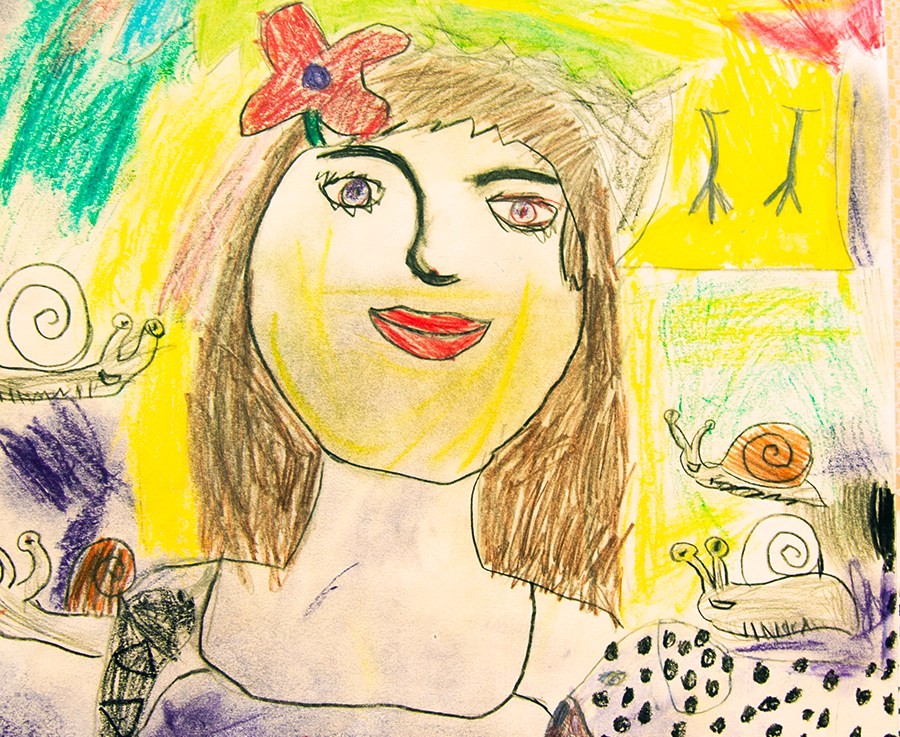 1st Grade – Frida Kahlo-inspired&nbsp;self-portraits