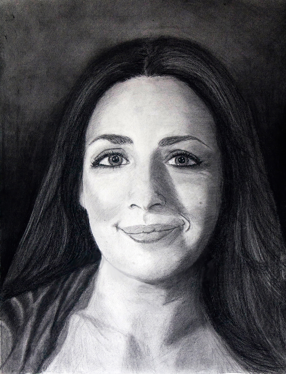 Anita Sagastegui_self-portrait-charcoal