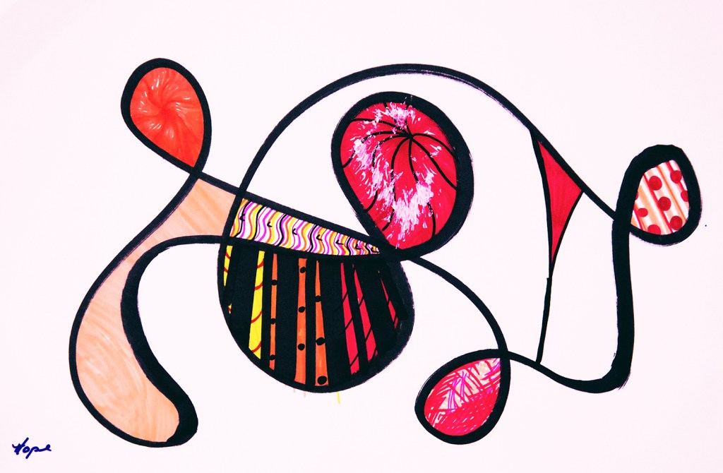 7th Grade - Design inspired by Jean Dubuffet's Hourloupe series