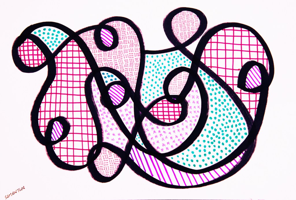 7th Grade - Design inspired by Jean Dubuffet's Hourloupe series