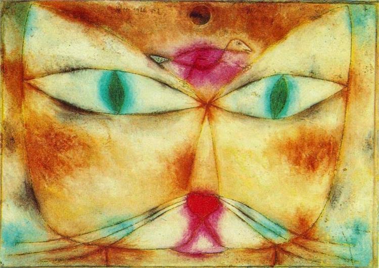 Paul Klee's painting "Cat and Bird" 1928