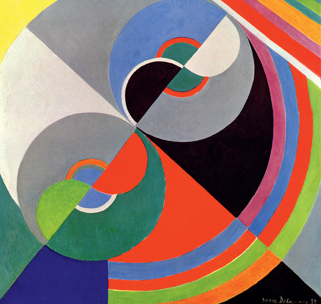 A 1959 painting by Sonia Delaunay, "Rhythm in Colour" 