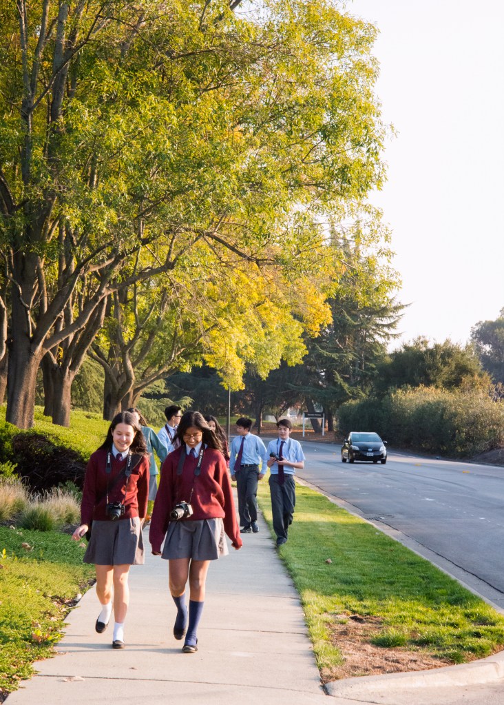 8th grade students going on our off-campus photo walk to practice what we learned in this lesson.