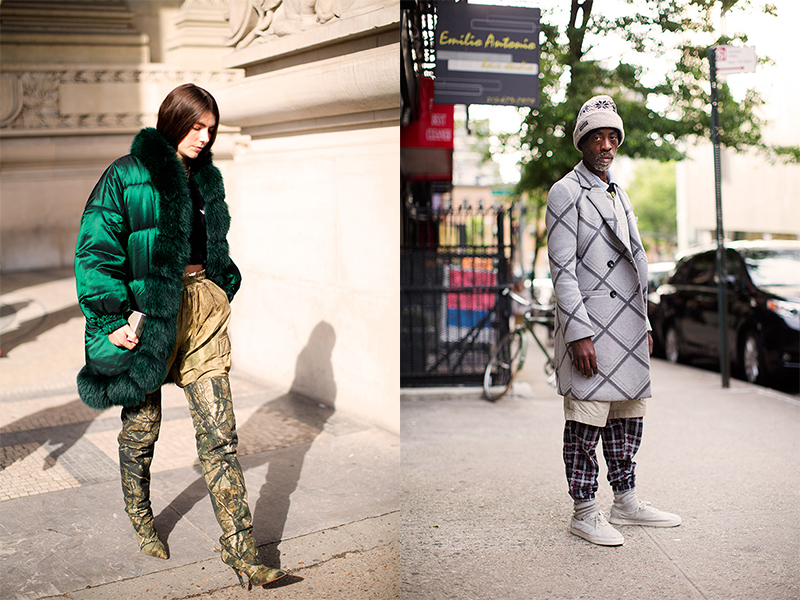 Two images from Scott Schuma's fun fashion blog the Sartorialist