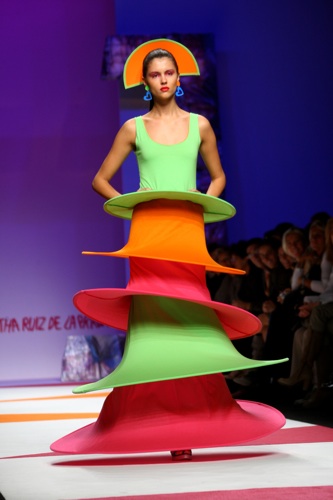 MILAN, ITALY - SEPTEMBER 26:  A model walks the runway during the Agatha Ruiz De La Prada fashion show at Milan Fashion Week Spring/Summer 2009 on September 26, 2008 in Milan, Italy.  (Photo by Vittorio Zunino Celotto/Getty Images)