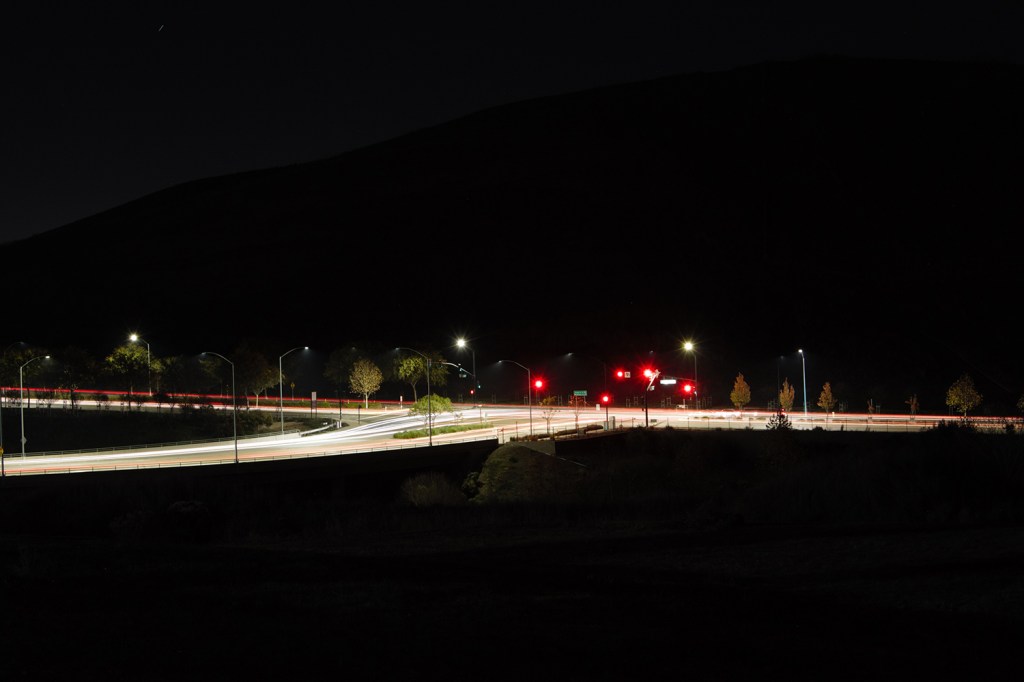 Another student's nighttime shots of blurred car lights