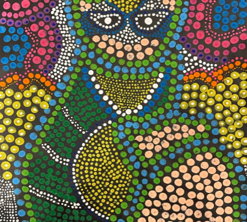 5th Grade – Dot Painting inspired by Australian Aborigines