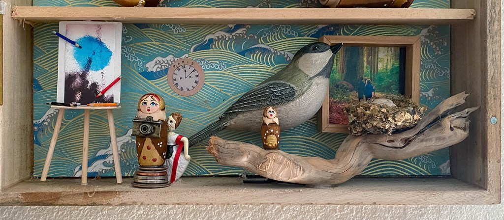 A section of art teacher and blog writer Anita Sagastegui's memory. box. 