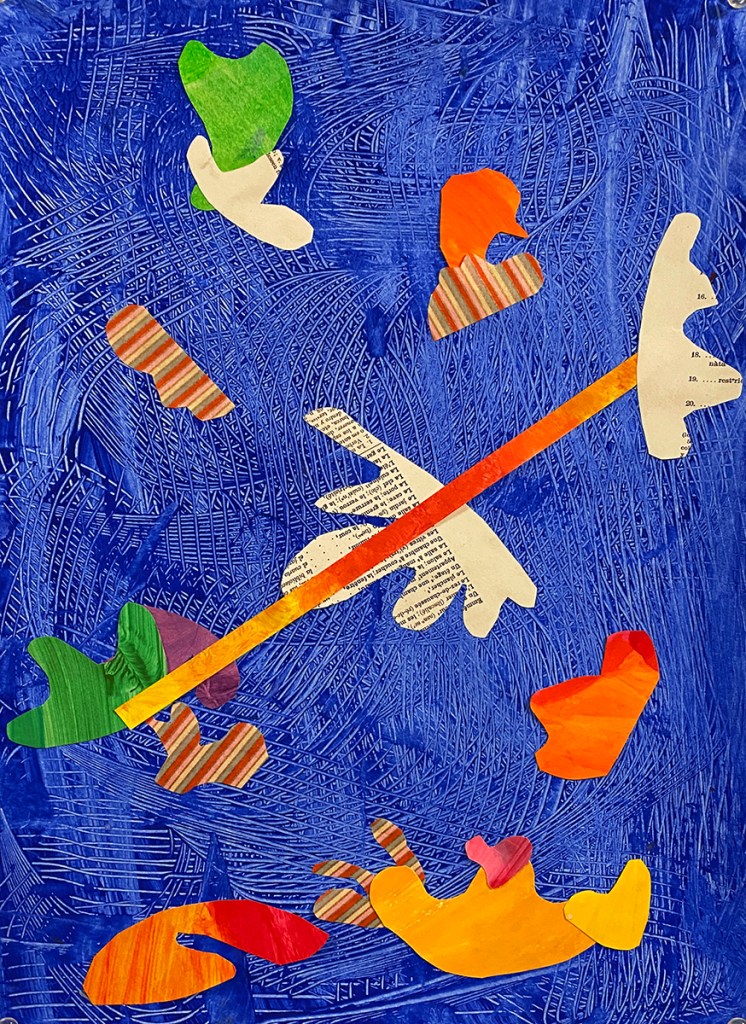 2nd grade student example of a Matisse-Ray "style" Cut-out Collage