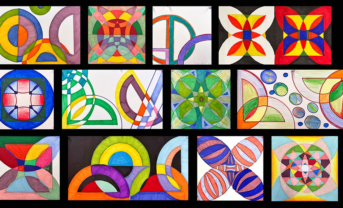 6th Grade – Frank Stella, Protractor Series&nbsp;Designs