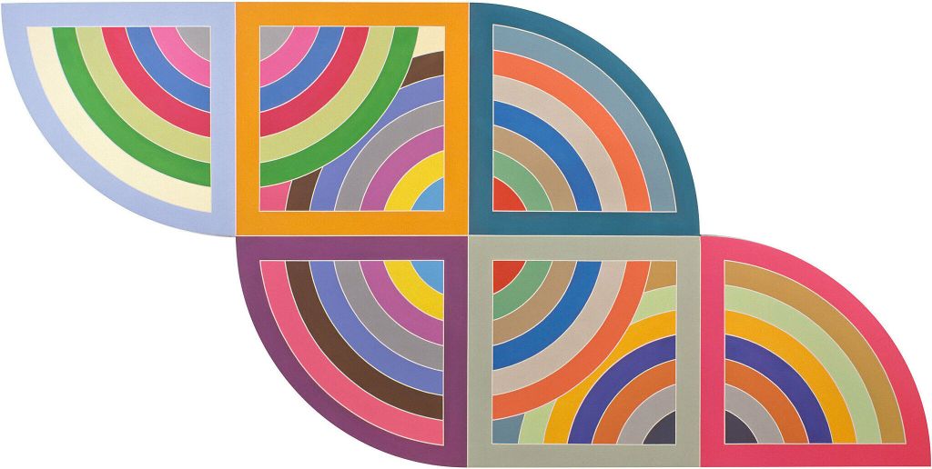 One of Frank Stella's paintings from the Protractor Series, Harran II, 1967