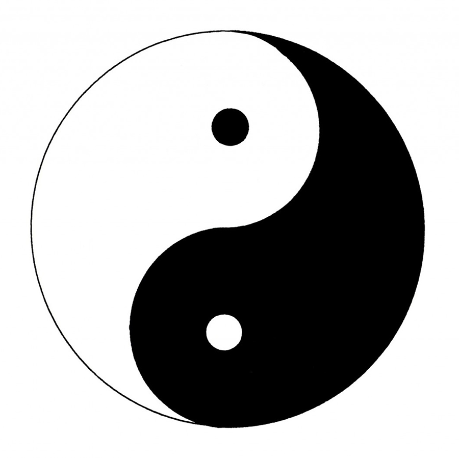 Traditional yin yang symbol